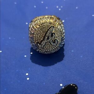 Gold and Silver Ring with Letter A